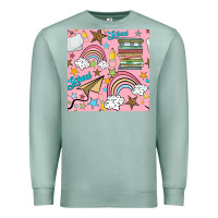 Seafoam school with rainbow seamless pattern Premium Sweatshirt - BundleAndBundleShop