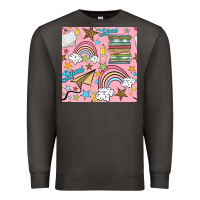 Smoke school with rainbow seamless pattern Premium Sweatshirt - BundleAndBundleShop