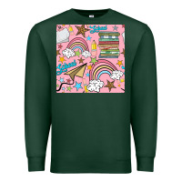 Sports Green school with rainbow seamless pattern Premium Sweatshirt - BundleAndBundleShop