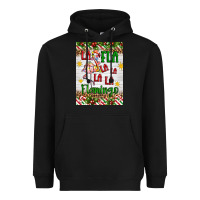 Black christmas fla la la la la la flamingo air freshener Heavyweight Hoodie - Artiststas