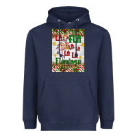 Navy christmas fla la la la la la flamingo air freshener Heavyweight Hoodie - Artiststas