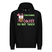 Black emotional support coffee do not touch Premium Hoodie - MaliasSmallBusiness