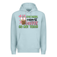 Blue Mist emotional support coffee do not touch Premium Hoodie - MaliasSmallBusiness