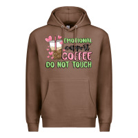 Chestnut emotional support coffee do not touch Premium Hoodie - MaliasSmallBusiness
