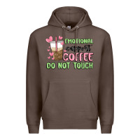 Coffee emotional support coffee do not touch Premium Hoodie - MaliasSmallBusiness