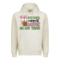 Oatmeal Heather emotional support coffee do not touch Premium Hoodie - MaliasSmallBusiness