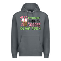 Rock emotional support coffee do not touch Premium Hoodie - MaliasSmallBusiness