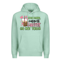 Seafoam emotional support coffee do not touch Premium Hoodie - MaliasSmallBusiness