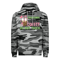 Slate Camo emotional support coffee do not touch Premium Hoodie - MaliasSmallBusiness