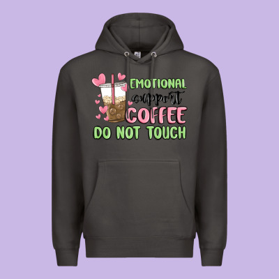 Emotional Support Coffee Do Not Touch Premium Hoodie Designed By Maliassmallbusiness