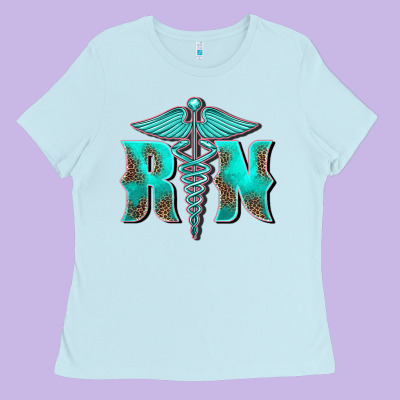 Registered Medical Symbol Nurse Ladies Tee Designed By Barkaloodesign