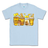 Dusty Blue childhood cancer coffee cups Classic Tee - Zillion Design Studio