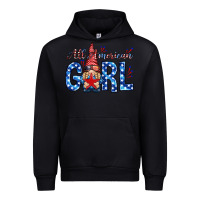Black all american girl with gnome Urban Hoodie - NancyCooperArtShop