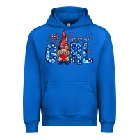 Cobalt all american girl with gnome Urban Hoodie - NancyCooperArtShop