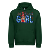 Forest Green all american girl with gnome Urban Hoodie - NancyCooperArtShop