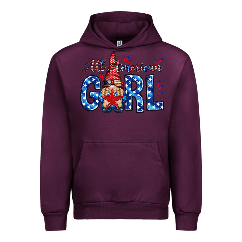 All American Girl With Gnome Urban Hoodie by NancyCooperArtShop | Teevron