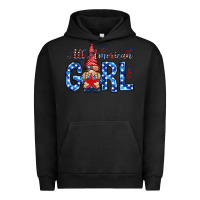 Pigment Black all american girl with gnome Urban Hoodie - NancyCooperArtShop