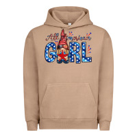 Pigment Burro all american girl with gnome Urban Hoodie - NancyCooperArtShop