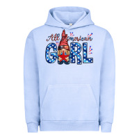 Pigment Grape Ice all american girl with gnome Urban Hoodie - NancyCooperArtShop