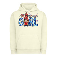 Pigment Pistachio all american girl with gnome Urban Hoodie - NancyCooperArtShop