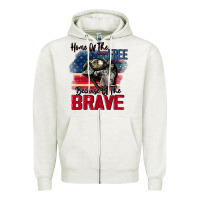 Home Of The Free Because Of The Brave 4th Of July Zipper Hoodie | Teevron
