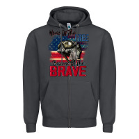 Smoke Home of the free because of the brave 4th of july Zipper Hoodie - CowGirlArtShop