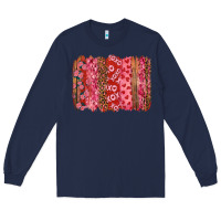Navy valentine's day xoxo brushstroke Long Sleeve Tee - RanaPortraitStore