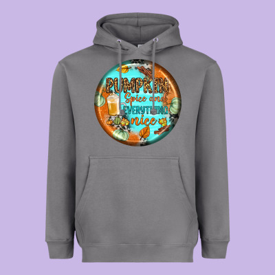 Pumpkin Spice And Everythink Nice Earrings Heavyweight Hoodie Designed By Bundleandbundleshop