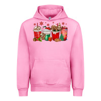 Fuchsia Pink christmas sloth coffee cups Urban Hoodie - MaliasSmallBusiness