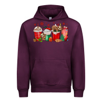 Mauve Wine christmas sloth coffee cups Urban Hoodie - MaliasSmallBusiness