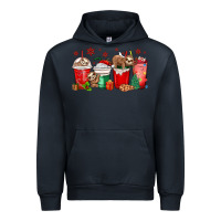 Navy christmas sloth coffee cups Urban Hoodie - MaliasSmallBusiness