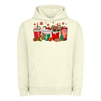 Pigment Pistachio christmas sloth coffee cups Urban Hoodie - MaliasSmallBusiness