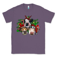 Lavender christmas cows with tree Classic Tee - RanaPortraitStore