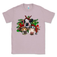 Lilac christmas cows with tree Classic Tee - RanaPortraitStore
