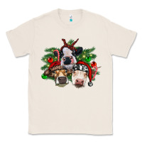 Natural christmas cows with tree Classic Tee - RanaPortraitStore