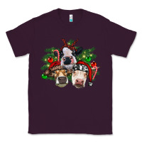 Plum christmas cows with tree Classic Tee - RanaPortraitStore