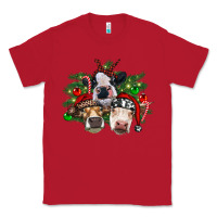 Red christmas cows with tree Classic Tee - RanaPortraitStore