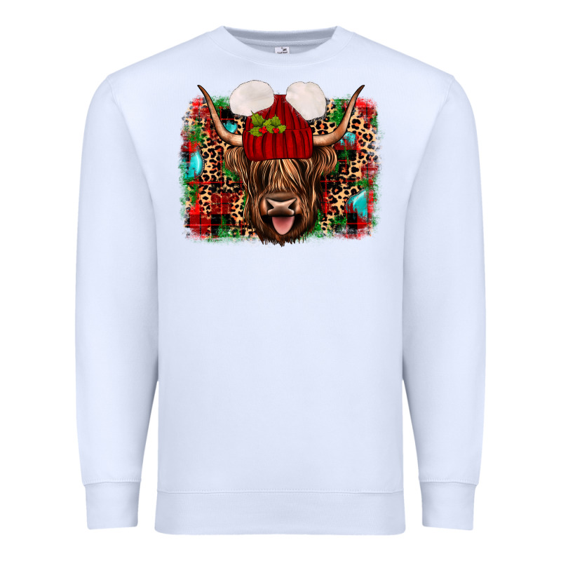 Highland Cow Christmas Premium Sweatshirt by JahusDesignShop | Teevron
