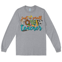 Heather Grey just a small town teacher Long Sleeve Tee - texasbilliewilder