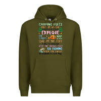 Army Green camping rules Premium Hoodie - MaliasSmallBusiness