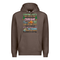 Coffee camping rules Premium Hoodie - MaliasSmallBusiness