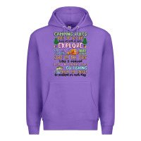 Purple camping rules Premium Hoodie - MaliasSmallBusiness
