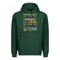 Sports Green camping rules Premium Hoodie - MaliasSmallBusiness
