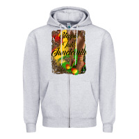 Heather Grey steppin'  into juneteenth Zipper Hoodie - HRA Design Shop