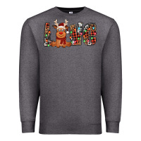 Charcoal Heather love christmas reindeer Premium Sweatshirt - Jasminsmagicworld
