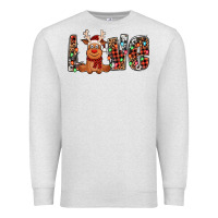 Oatmeal Heather love christmas reindeer Premium Sweatshirt - Jasminsmagicworld