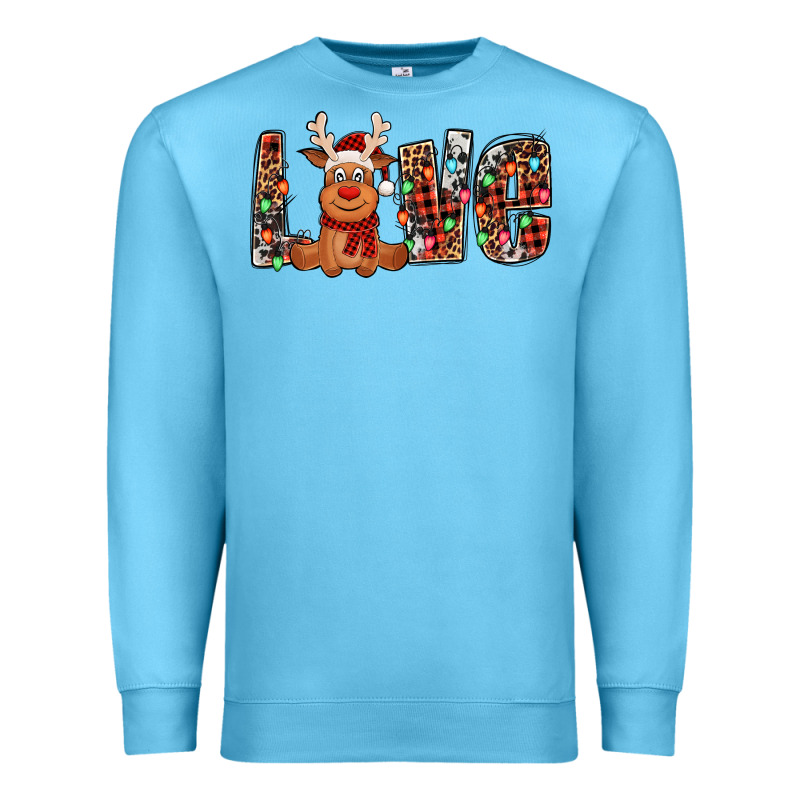 Love Christmas Reindeer Premium Sweatshirt by Jasminsmagicworld | Teevron