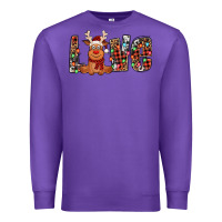 Purple love christmas reindeer Premium Sweatshirt - Jasminsmagicworld