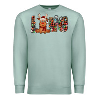 Seafoam love christmas reindeer Premium Sweatshirt - Jasminsmagicworld