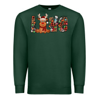 Sports Green love christmas reindeer Premium Sweatshirt - Jasminsmagicworld